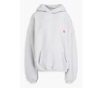 Printed cotton-fleece hoodie - Gray