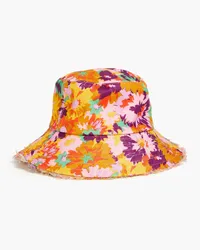 Zimmermann Floral-print linen bucket hat - Yellow Yellow