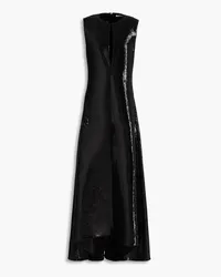 Peter Do Sequined neoprene maxi dress - Black Black