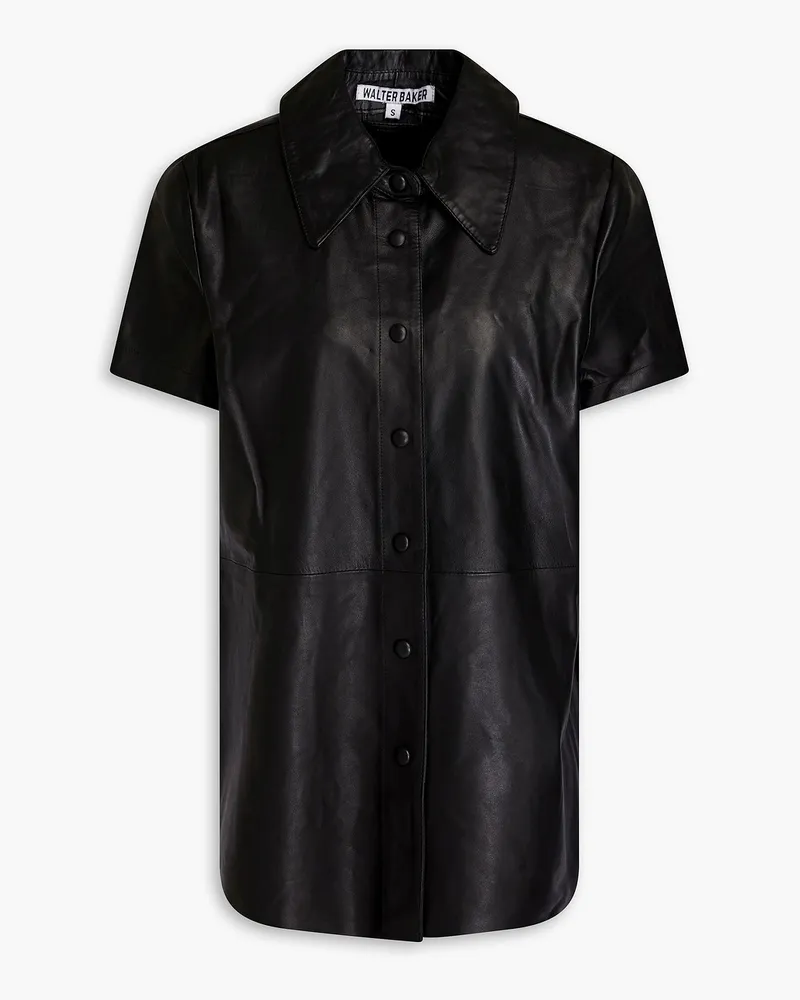 Laney leather shirt - Black