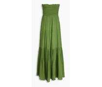 Mckinney strapless cutout cotton midi dress - Green