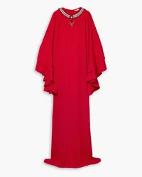 Reem Acra Embellished crepe gown - Red Red