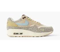 Air Max 1 shell, smooth and croc-effect leather sneakers - Neutral