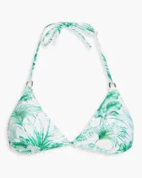 Melissa Odabash Key West printed triangle bikini top - Green Green