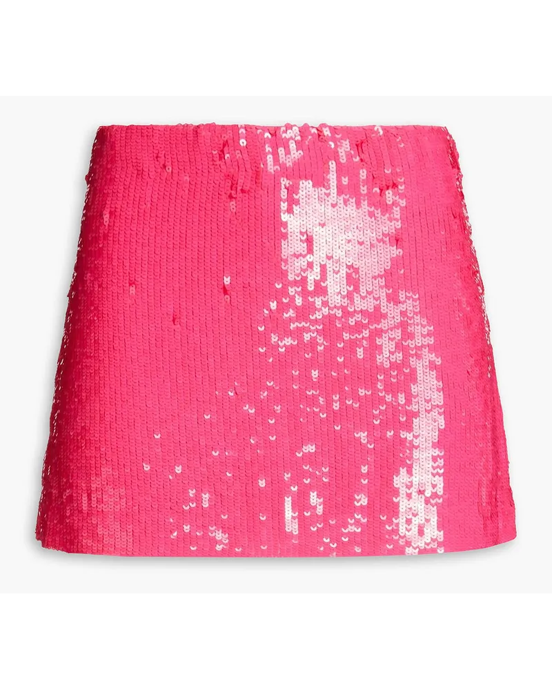 Alice + Olivia Alice Olivia - Sequined georgette mini skirt - Pink Pink