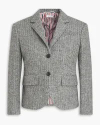 Thom Browne Pinstriped wool-tweed blazer - Gray Gray