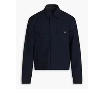 Cotton-blend seersucker jacket - Blue