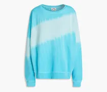 Alena tie-dyed organic French cotton-terry sweatshirt - Blue