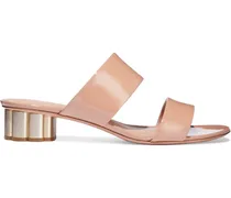 Belluno patent-leather mules - Pink