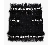 Sequined tweed mini skirt - Black