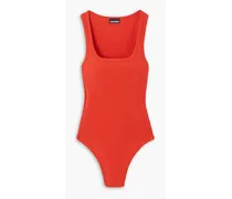 Caraco ribbed cotton bodysuit - Red
