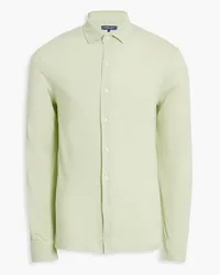 Frescobol Carioca Marcio cotton and linen-blend jersey shirt - Green Green