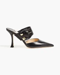 Jimmy Choo Magie 90 buckled leather mules - Black Black