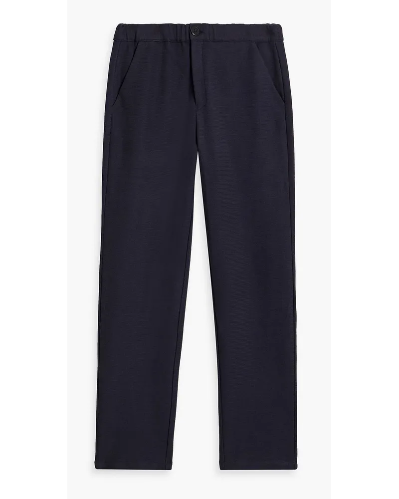 Hamilton and Hare Chiltern waffle-knit wool and cotton-blend pants - Blue Blue