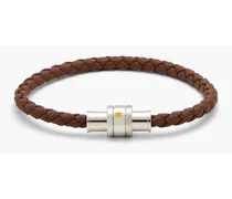 Braided leather bracelet - Brown