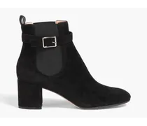 Buckled suede ankle boots - Black