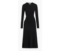 Jayde cutout chain-embellished stretch-knit midi dress - Black