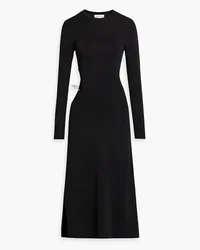 Rebecca Vallance Jayde cutout chain-embellished stretch-knit midi dress - Black Black