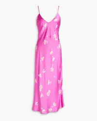 Equipment Sabelia floral-print silk-satin slip dress - Pink Pink