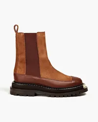 Sandro Suede and leather Chelsea boots - Brown Brown