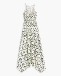 Proenza Schouler Ruched floral-print cotton-poplin midi dress - White White