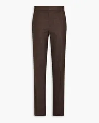 tibi Checked wool slim-leg pants - Brown Brown