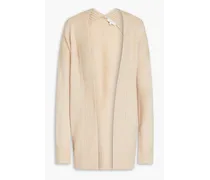 Wool and cashmere-blend cardigan - Neutral
