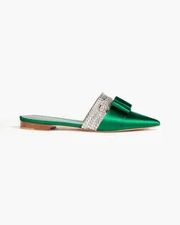 Gina Katerina embellished satin slippers - Green Green