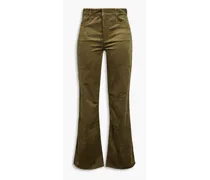 Leenah cotton-blend corduroy flared pants - Green