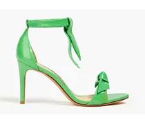 Dolores bow-embellished patent-leather sandals - Green