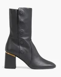 TOD'S Pebbled-leather ankle boots - Black Black