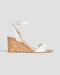 Stuart Weitzman Leather wedge sandals - White White