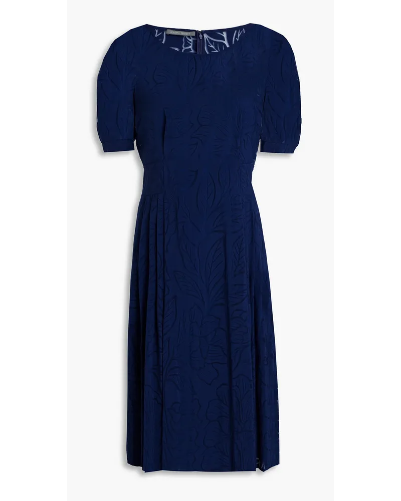 Alberta Ferretti Pleated jacquard dress - Blue Blue