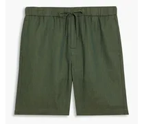Felipe linen and cotton-blend drawstring shorts - Green