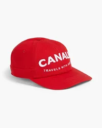 Canali Embroidered cotton-canvas baseball cap - Red Red