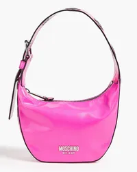 Moschino Eyelet-embellished leather shoulder bag - Pink Pink