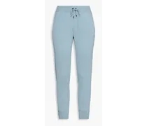 Cropped cashmere track pants - Blue