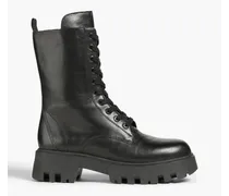 Leather combat boots - Black