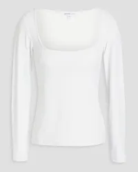 James Perse Crushed-velvet top - White White