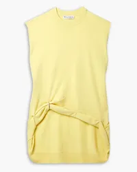 J.W.Anderson Draped embellished merino wool tank - Yellow Yellow