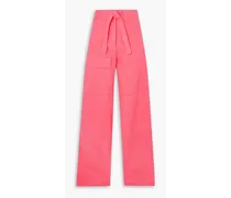 Cotton-canvas cargo pants - Pink