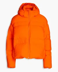 Y-3 Quilted shell hooded down jacket - Orange Orange