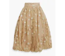 Glittered polka-dot tulle skirt - Neutral