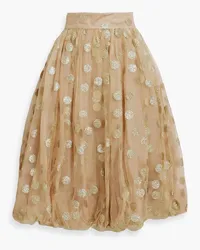 Zimmermann Glittered polka-dot tulle skirt - Neutral Neutral