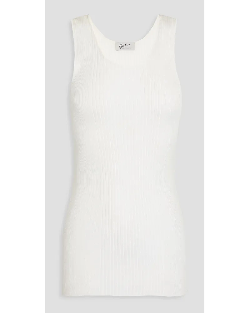 Giuliva Heritage Collection Phedra ribbed-knit tank - White White