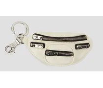 Leather keychain - White