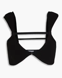 Jacquemus Veleiro stretch-shell bra top - Black Black