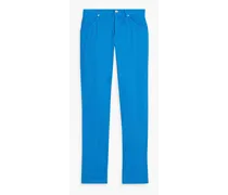 Linen-twill pants - Blue