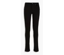 Kaya distressed high-rise skinny jeans - Black