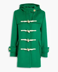 Zimmermann Brushed wool-blend felt hooded coat - Green Green